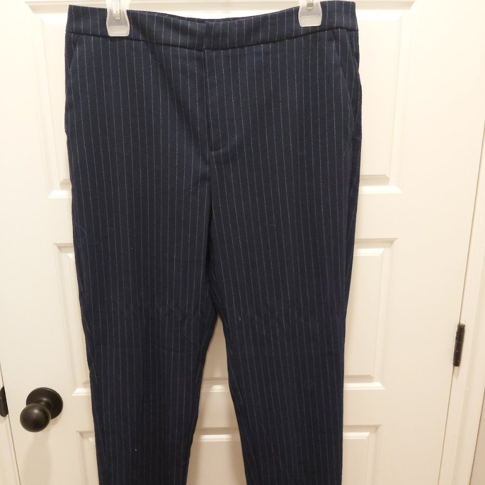 Pinstripe Blue Trousers